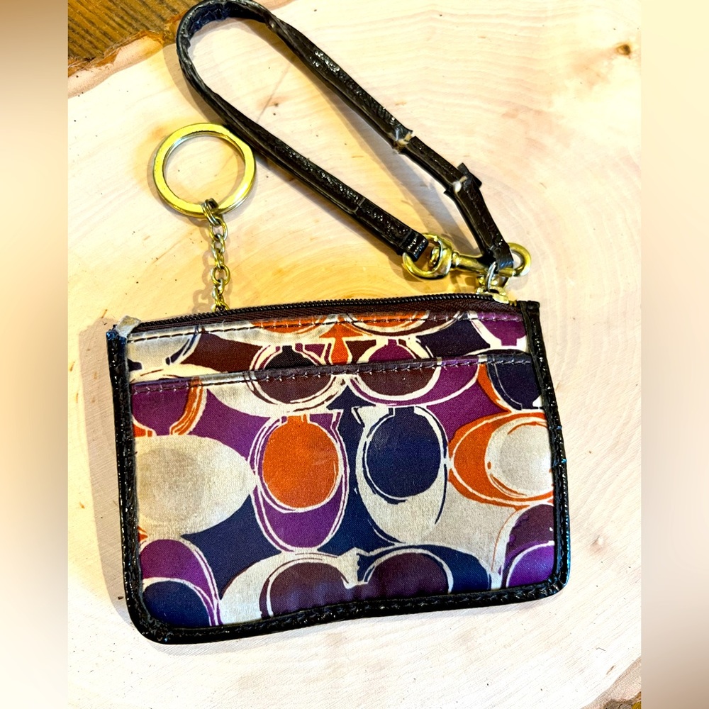 Coach multi-colored Credit Card / ID wallet